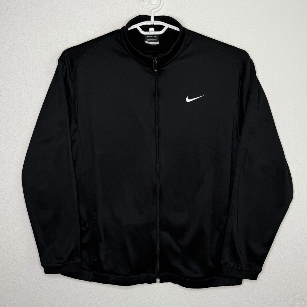 Nike Golf Therma-FIT Track Jacket Black Full Zip Men’s Large Performance